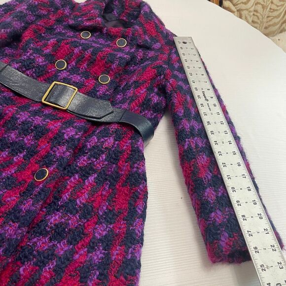 B. Altman & Co. VTG Plaid Art To Wear Artsy Coat Jacket Sz XS Small See Measure - Picture 3 of 10